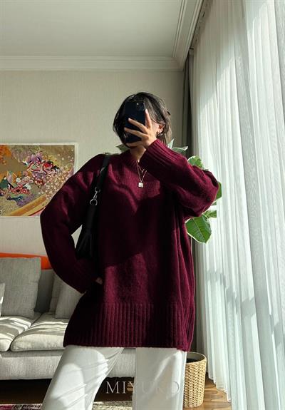 Airi Oversize Vintage Kazak Bordo