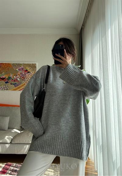 Airi Oversize Vintage Kazak Gri