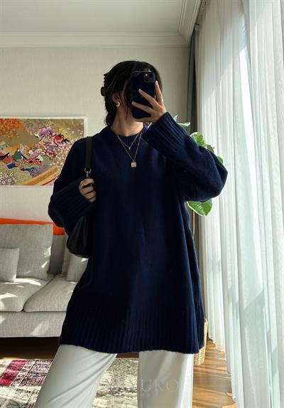 Airi Oversize Vintage Kazak Lacivert