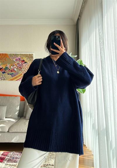 Airi Oversize Vintage Kazak Lacivert