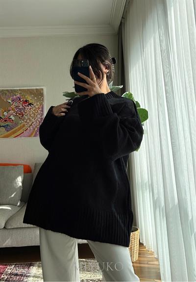 Airi Oversize Vintage Kazak Siyah