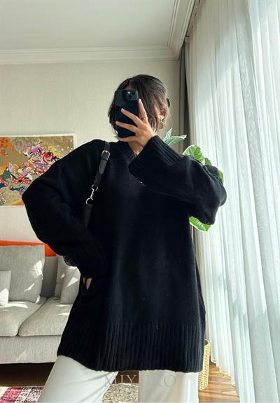 Airi Oversize Vintage Kazak Siyah