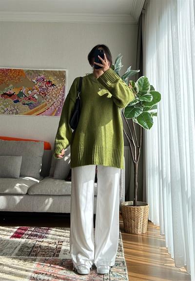 Airi Oversize Vintage Kazak Yeşil