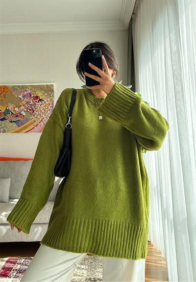 Airi Oversize Vintage Kazak Yeşil