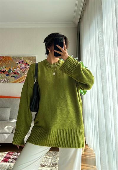Airi Oversize Vintage Kazak Yeşil