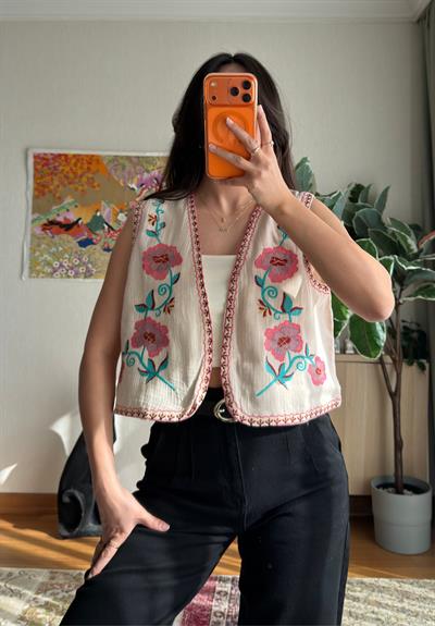 Blossom Nakışlı Yelek