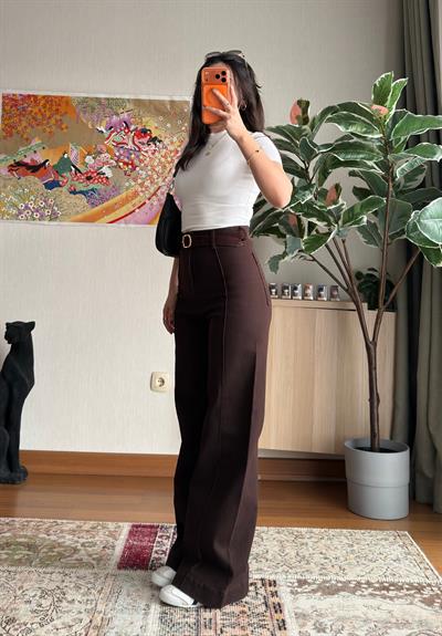 Chia Çımalı Kemerli Jean 