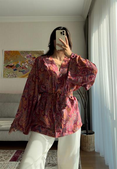 Eido Desenli Kimono Bordo