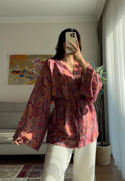 Eido Desenli Kimono Bordo
