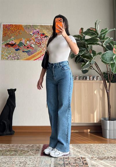 Emari Yüksek Bel Mavi Jean 