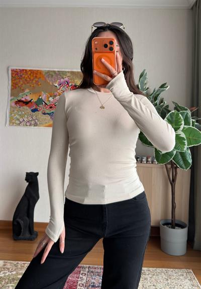 Ginka Taşlı Body Bej
