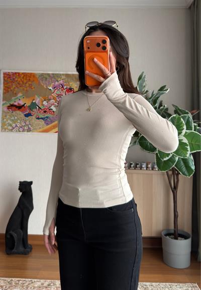 Ginka Taşlı Body Bej