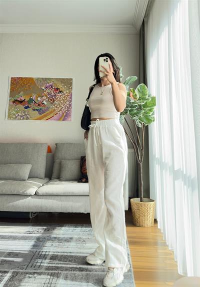 Hatsue Salaş Müslin Pantolon