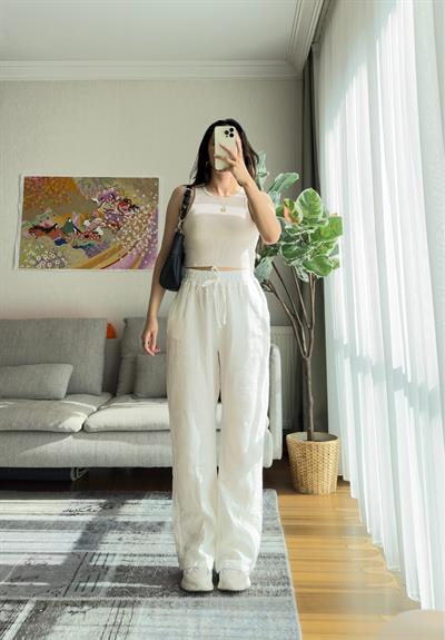 Hatsue Salaş Müslin Pantolon