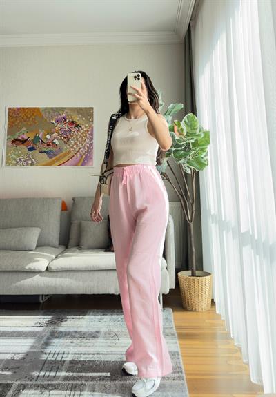 Hatsue Salaş Müslin Pantolon Pudra