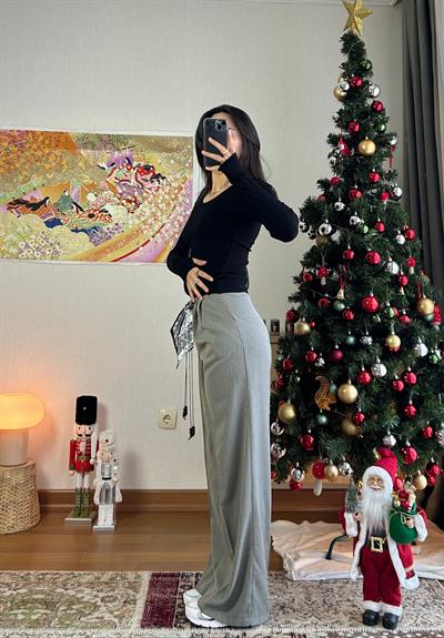 Kaina Fular Bağlamalı Pantolon Açık-Yeşil