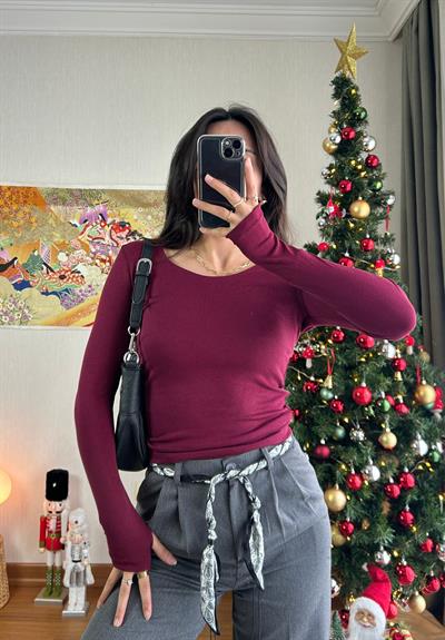 Kaina Fular Bağlamalı Pantolon Füme