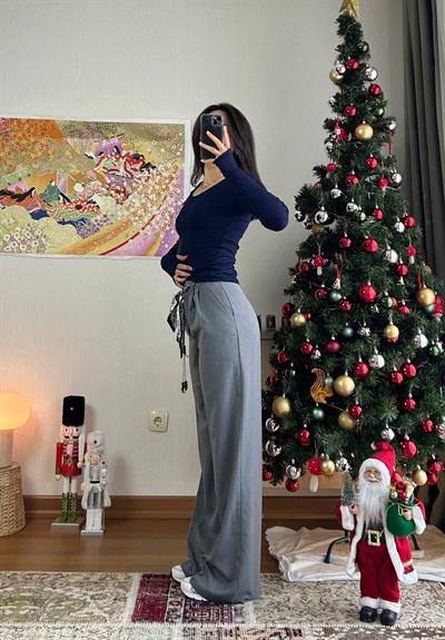 Kaina Fular Bağlamalı Pantolon Gri