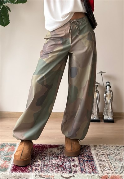Kamuflaj Desenli Balon Pantolon