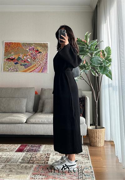Kikue Triko Elbise Siyah