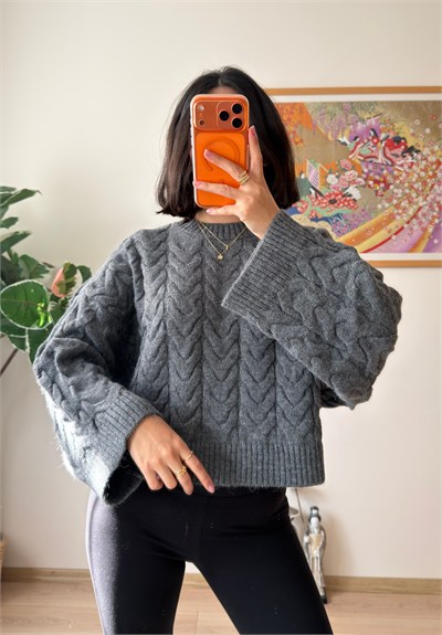 Kuia Örgülü Pinterest Kazak Füme