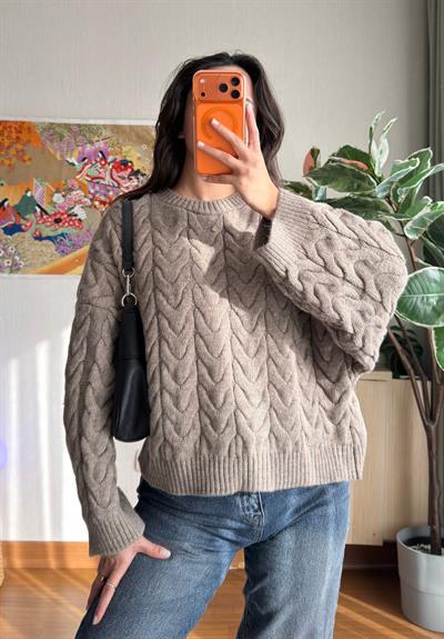 Kuia Örgülü Pinterest Kazak Vizon
