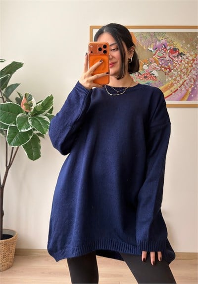 Mirua Basic Oversize Triko Kazak Lacivert