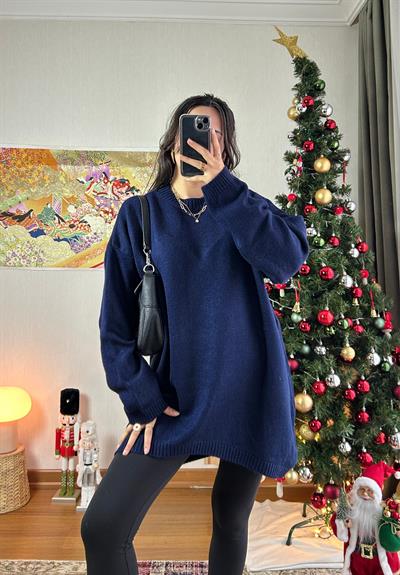 Mirua Basic Oversize Triko Kazak Lacivert