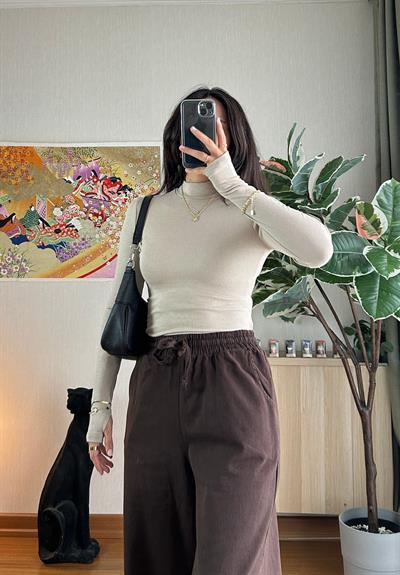 Mitsu Parmak Geçmeli Body Bej