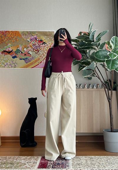Mitsu Parmak Geçmeli Body Bordo
