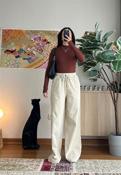 Mitsu Parmak Geçmeli Body Kahve
