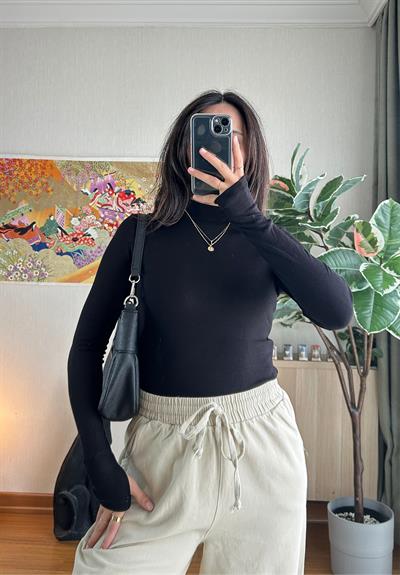 Mitsu Parmak Geçmeli Body Siyah