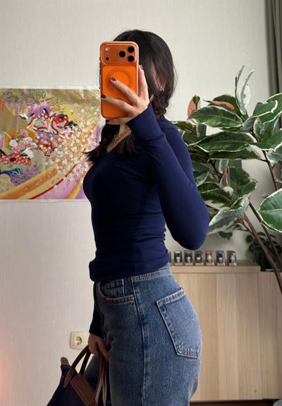 Nagina Dantel V Yaka Body Lacivert