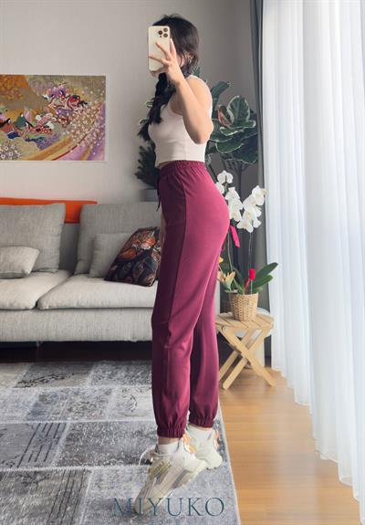 Os Paçası Lastikli Eşofman Bordo