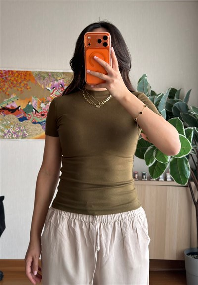 Oys Basic Fit T-Shirt Haki