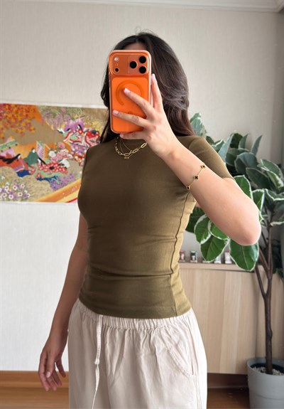 Oys Basic Fit T-Shirt Haki