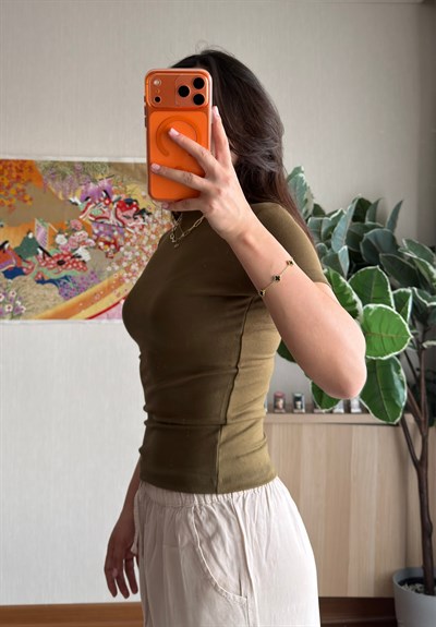 Oys Basic Fit T-Shirt Haki