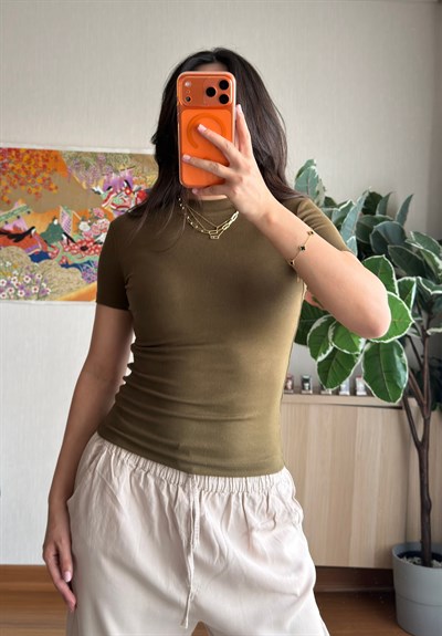 Oys Basic Fit T-Shirt Haki