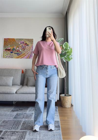 Oys Basic T-Shirt Gül Kurusu