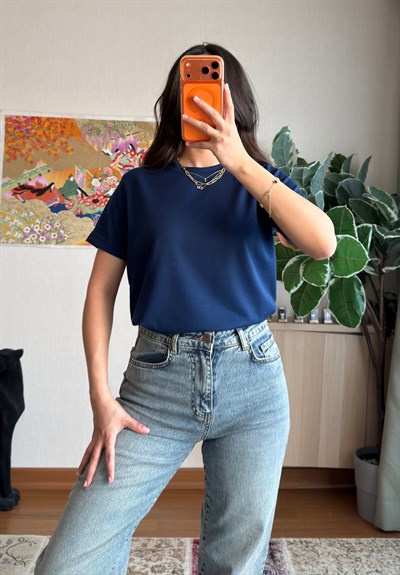 Oys Basic T-Shirt Lacivert