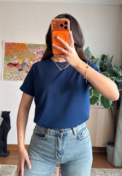 Oys Basic T-Shirt Lacivert