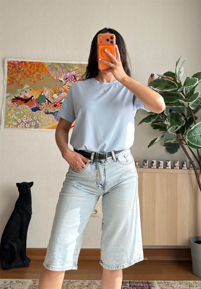 Oys Basic T-Shirt Mavi