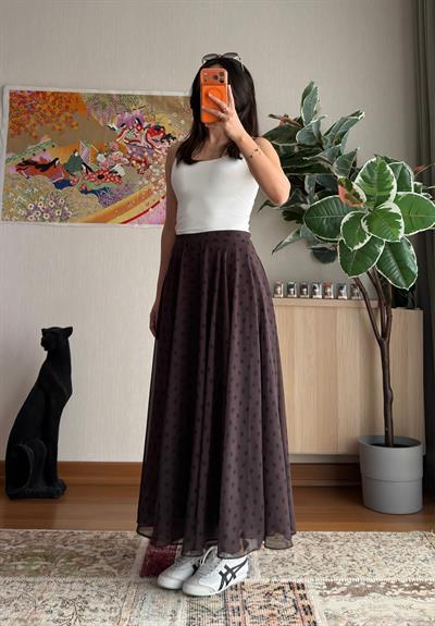Puantiye Pinterest Etek Kahve