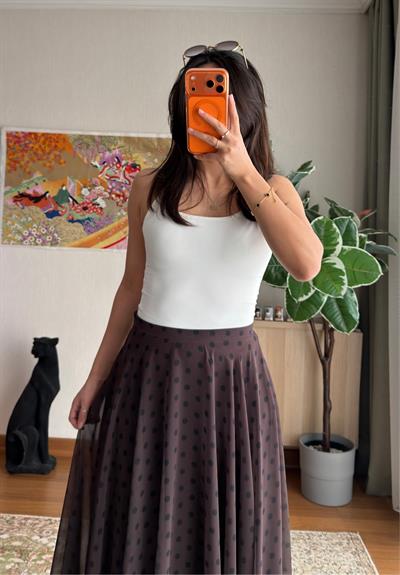 Puantiye Pinterest Etek Kahve