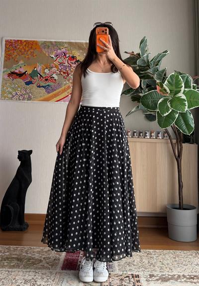 Puantiye Pinterest Etek Siyah