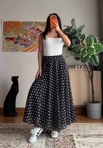Puantiye Pinterest Etek Siyah