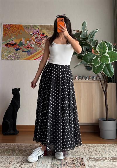 Puantiye Pinterest Etek Siyah