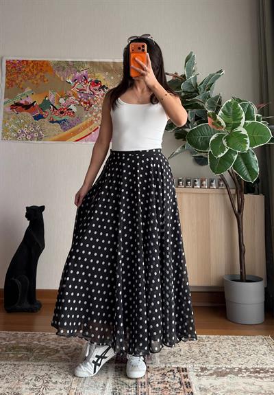 Puantiye Pinterest Etek Siyah