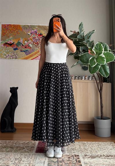 Puantiye Pinterest Etek Siyah