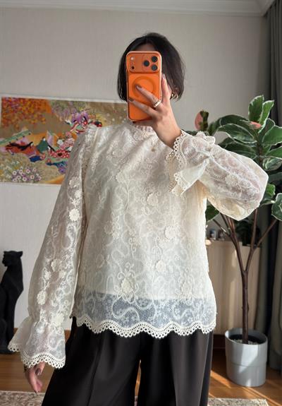 Rihaku Dantel Detaylı Bluz